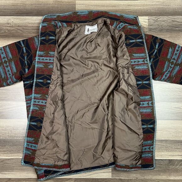 Outback Trading Co Brooklyn Jacket Navy Aztec Western Knee Length Sz 3XL - Picture 9 of 10
